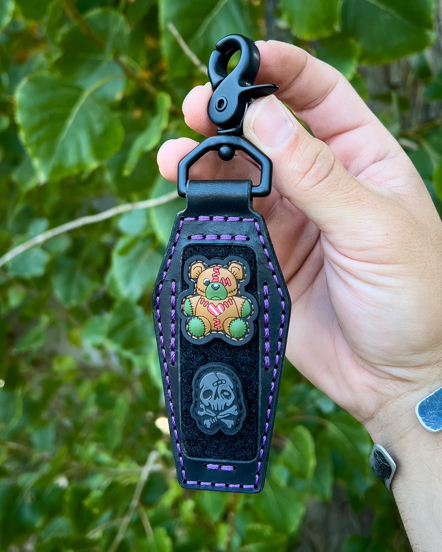 Coffin RE Velcro Keychain